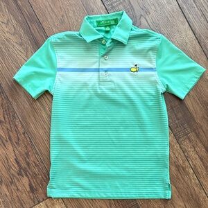 Masters Collection Kids Green Striped Polo Shirt Kids XS 5-7